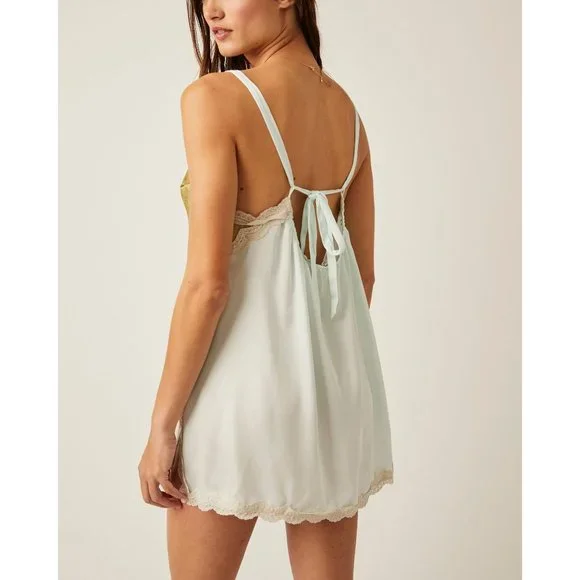 Free People Cream and Gold Chemise - Picture 2 of 6